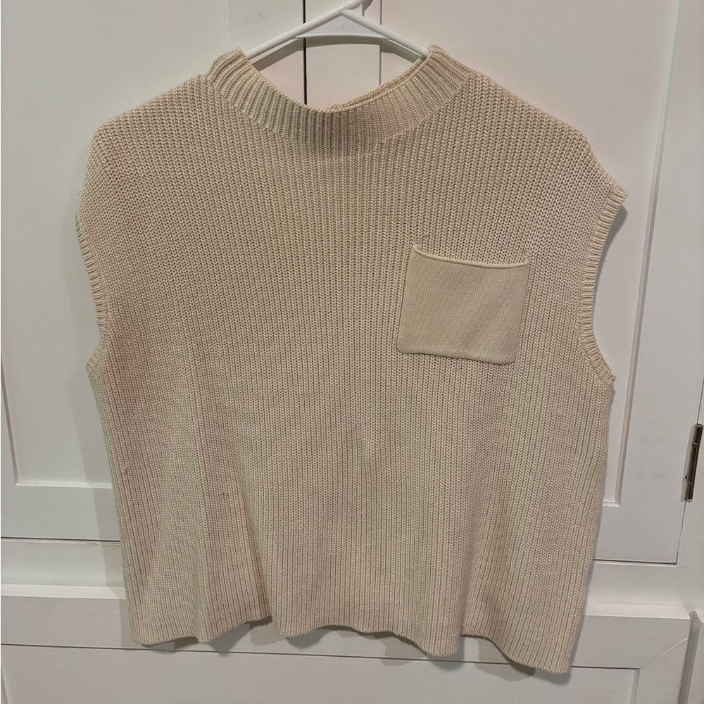 Beige Sweater Vest